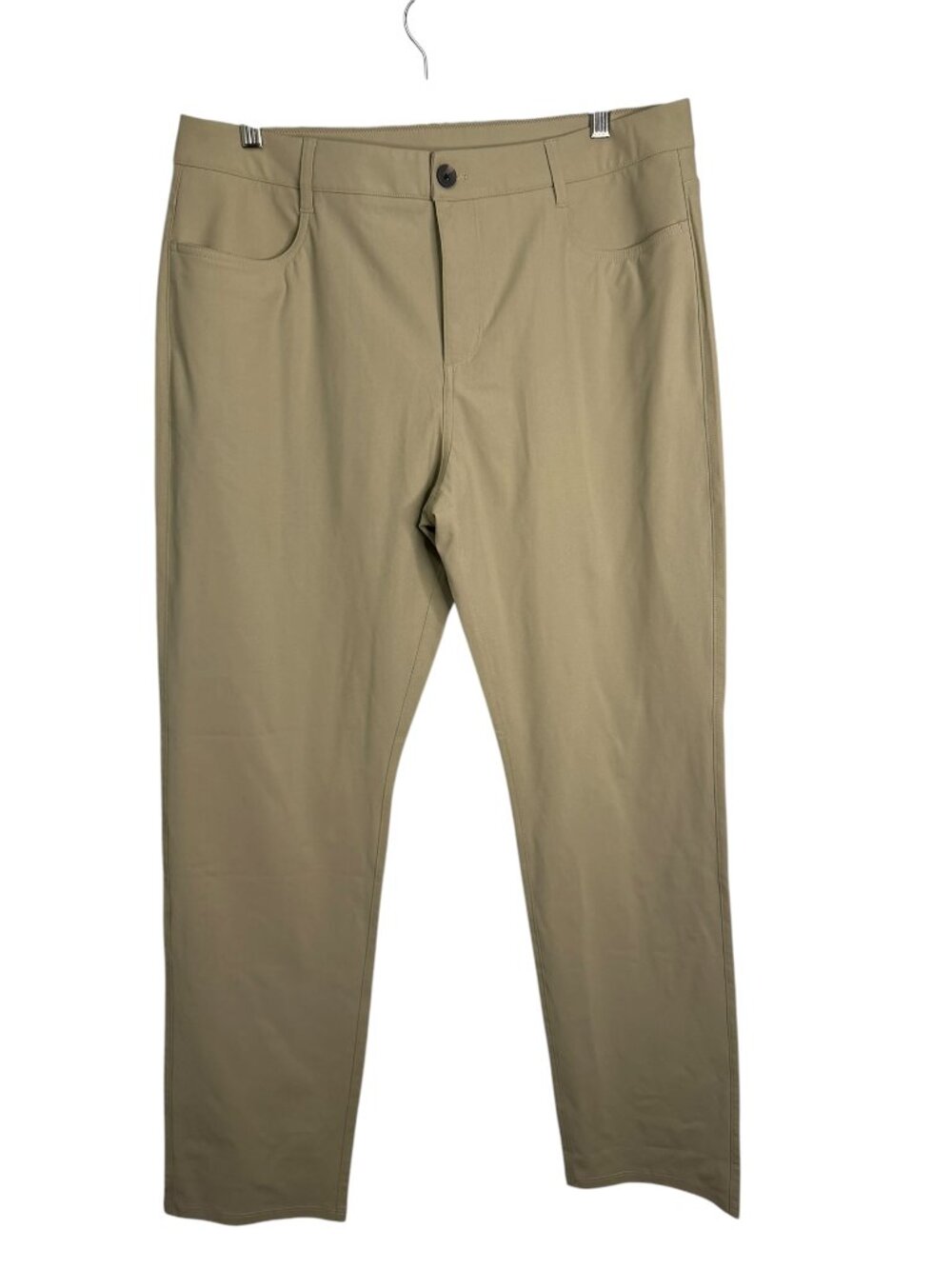 Vuori Pants Men's 33x31 Meta Athletic Moisture Wicking Straight Leg Tan Khaki